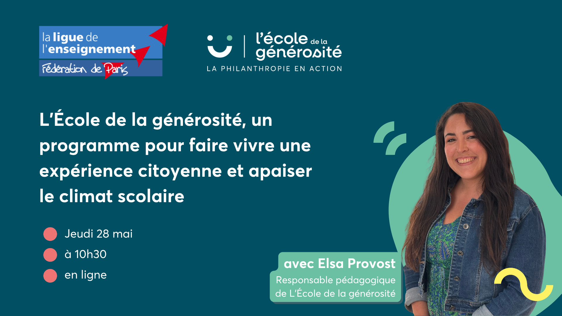Image d'illustration pour l'article Événement : La ligue de l'enseignement Paris x L'École de la générosité